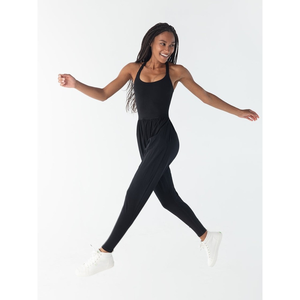 IMBODHI Bodhi Jumper Midnight Black Harem Yoga Bodysuit Small